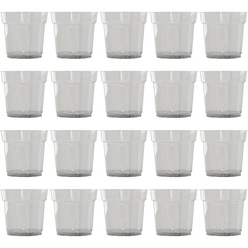 KUYYFDS Pots for Plants, Clear Nursery Pots, 20PCS 4.5 Inch Plastic Plant Pot with Drainage Hole, Planter Nursery, Small